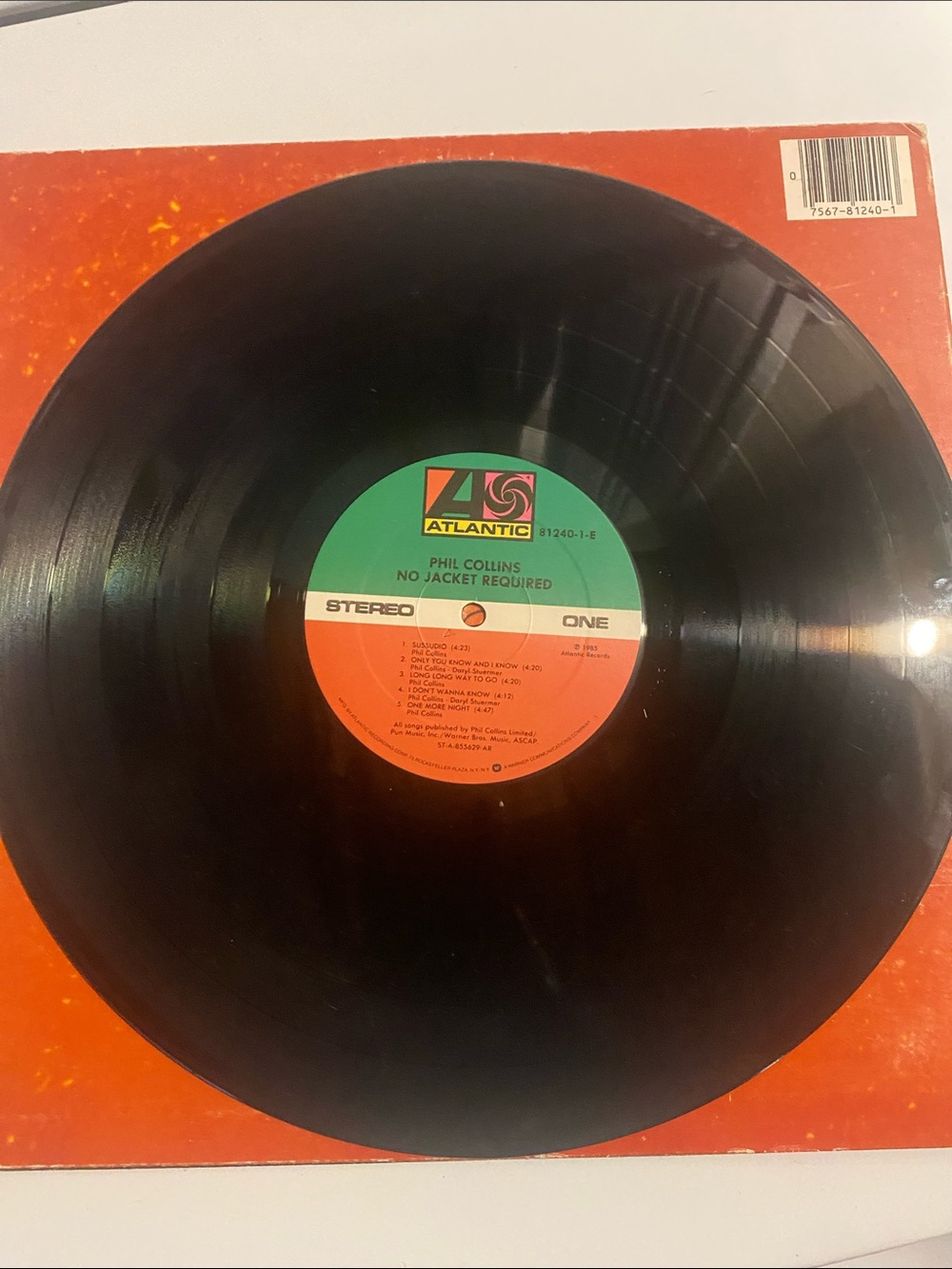 Vintage Orange Vinyl Jacket Back Cover - Signed Production Credit - Picture 4 of 4